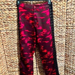 Red & Black Camou Pants